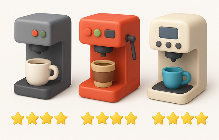 User simulator readily accepts coffee machine choice